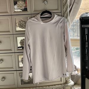 Under Armour white fitted hoodie